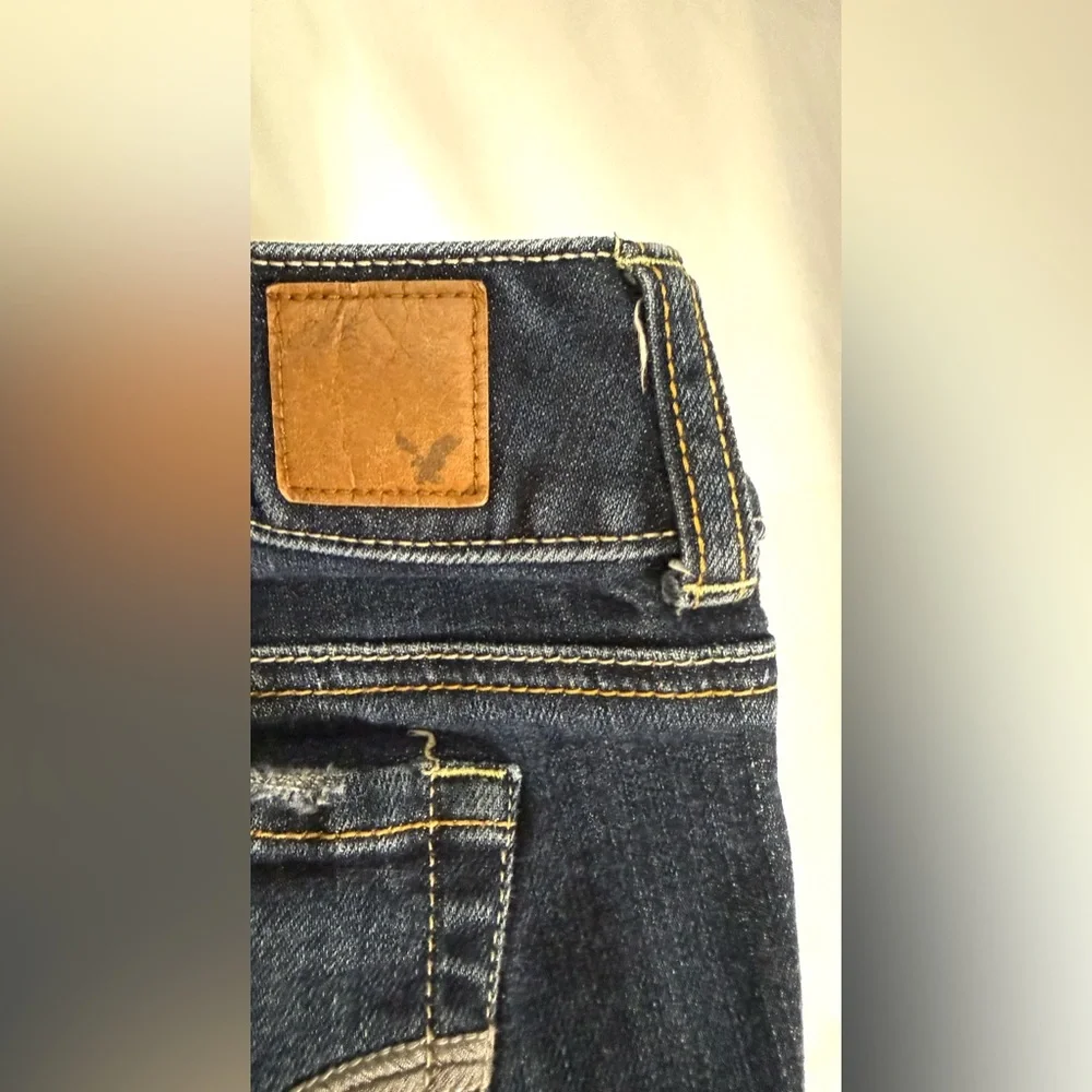 American Eagle Outfitters Women's Dark Blue Boot Cut Jeans - Picture 8 of 13